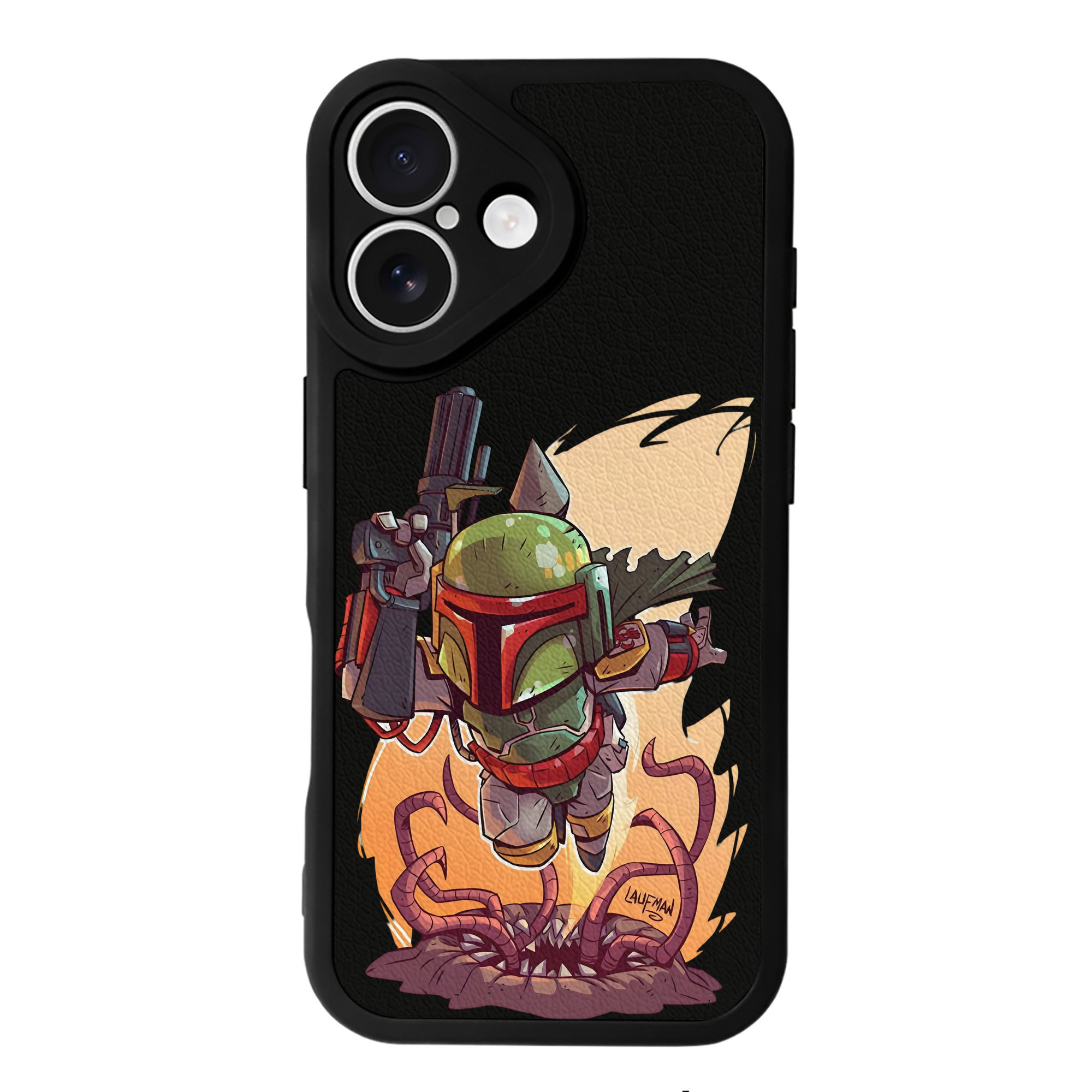 （画像用） スター・ウォーズ Star Wars 【iPhone 16シリーズ対応】シリコンスマホケース（レザー調） 材質：シリコン